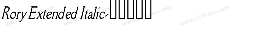 Rory Extended Italic字体转换